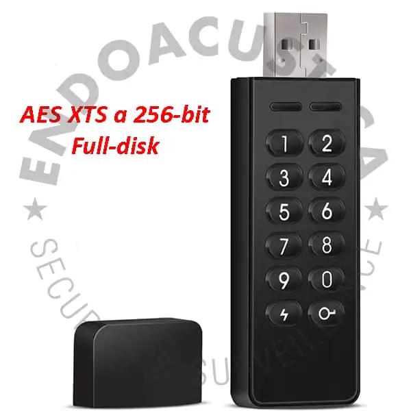 AES-XTS 256 bit encripted USB stick