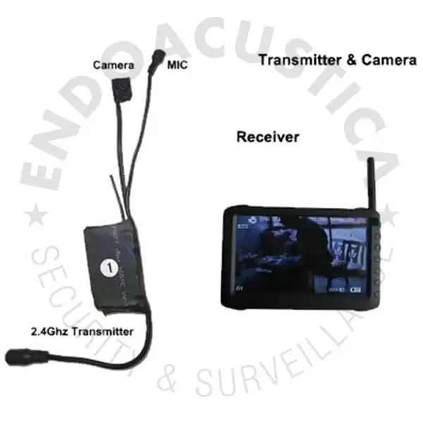 1W wireless micro camera spy kit