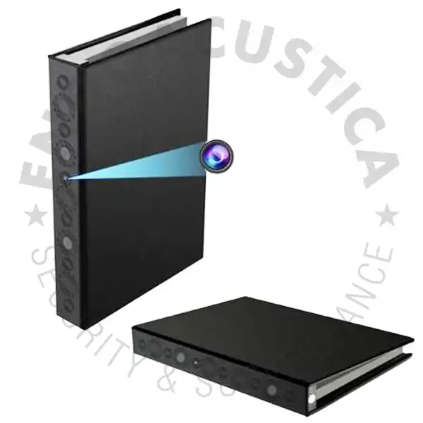 Book sheet binder with IR camera, microphone and DVR