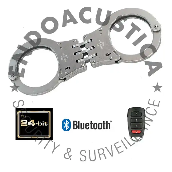 Handcuffs with integrated audio recorder