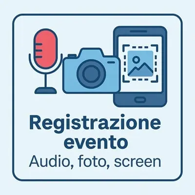 Registrazioni programmate eventi