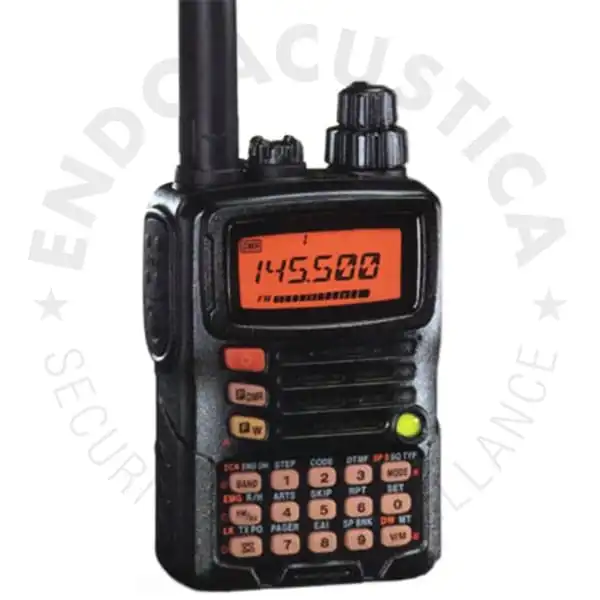 Portable double band VHF/UHF transceiver