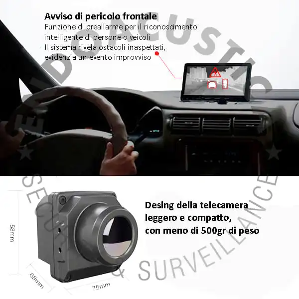 Thermal imaging camera for cars